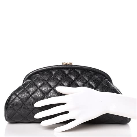 chanel timeless kisslock caviar|Chanel Caviar Quilted Timeless Clutch Black .